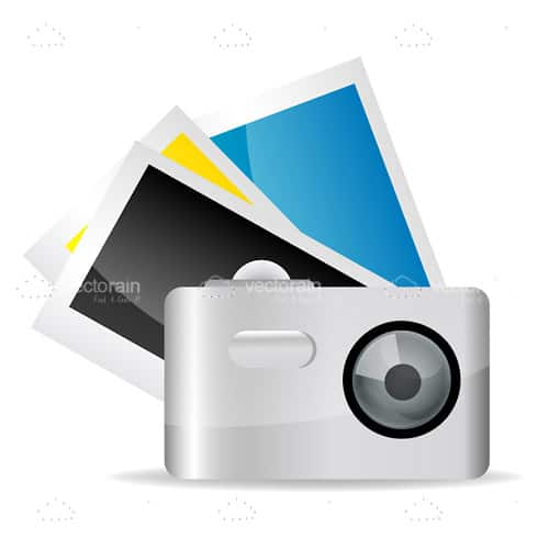 Camera with Instant Photographs